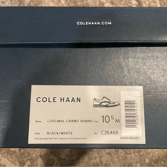 Brand new, never worn Cole Haan original grand shwng black and white mens shoe - Picture 7 of 7